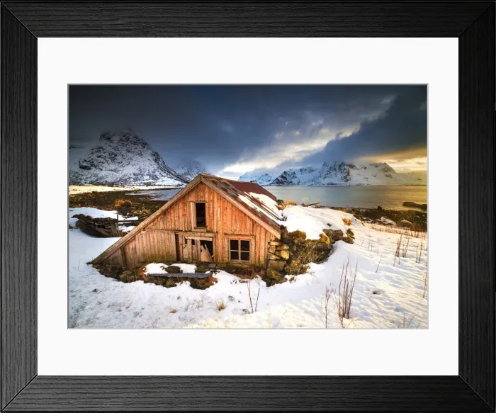 Framed Print : Winter time at Vareidsundet, Lofoten, the Arctic circle of Norway Framed Print : Winter time at Vareidsundet, Lofoten, the Arctic circle of Norway