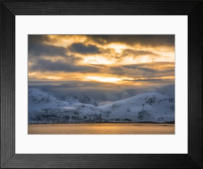 Framed Print : Winter time at Vareidsundet, Lofoten, the Arctic circle of Norway
