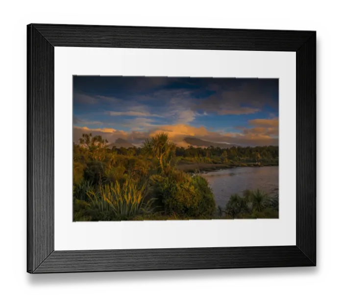 Framed Print : West coastline near the Okuru river, south Island, New Zealand Framed Print : West coastline near the Okuru river, south Island, New Zealand
