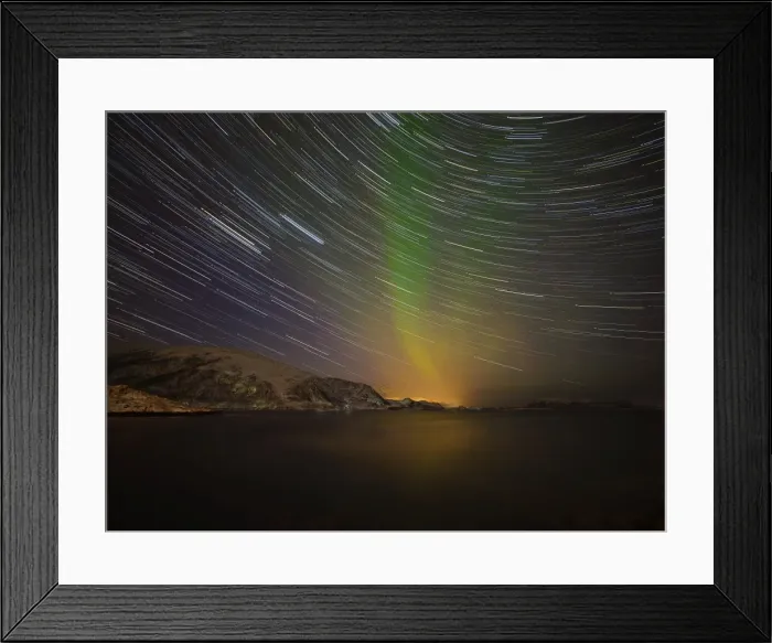 Framed Print : Lauklinnes in winter and the Aurora Borealis, arctic circle of Norway Framed Print : Lauklinnes in winter and the Aurora Borealis, arctic circle of Norway