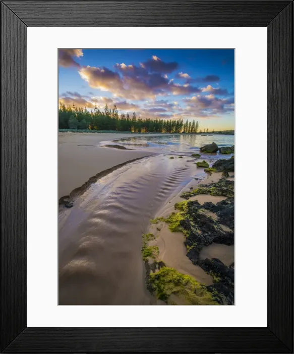 Framed Print : Emily bay dawn, Norfolk Island, south pacific ocean Framed Print : Emily bay dawn, Norfolk Island, south pacific ocean