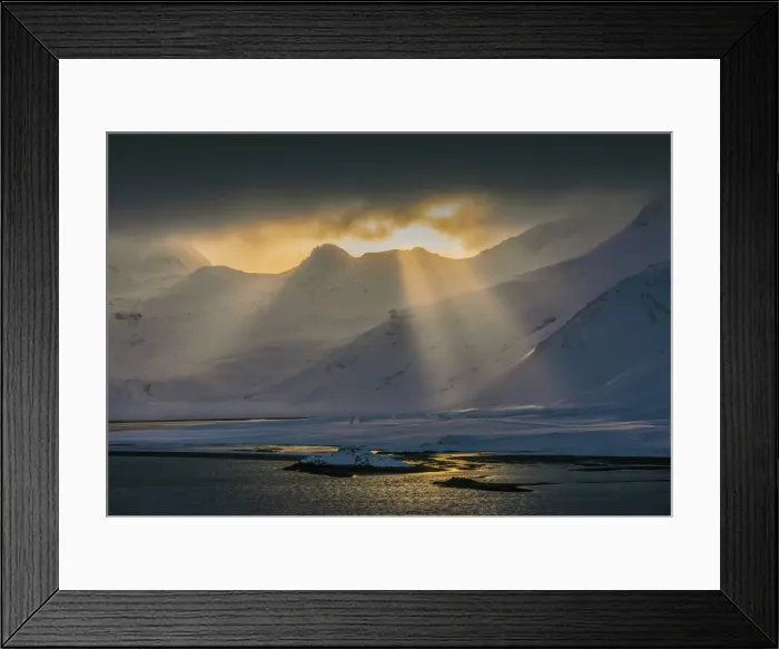 Framed Print : Winter scene at Grunarfjordur in Iceland