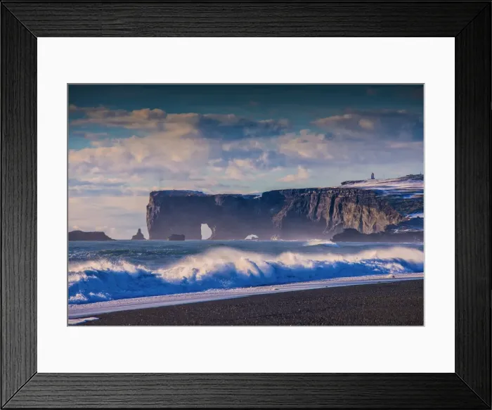 Framed Print : Winter on the coastline at Reynisfjara in southern Iceland Framed Print : Winter on the coastline at Reynisfjara in southern Iceland