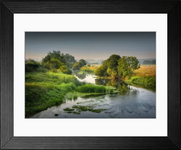 Framed Print : First light on the Stour river, Dorset, England, United Kingdom