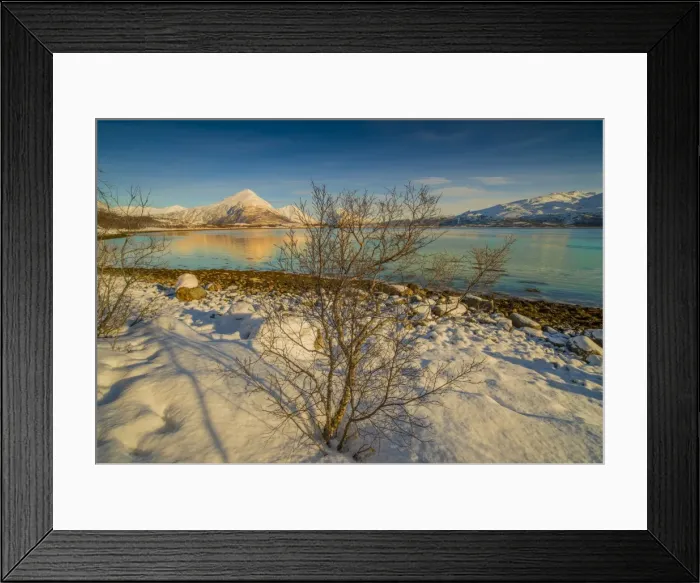 Framed Print : Scenic view in the Fiskefjorden region during winter-time, Arctic circle of Norway Framed Print : Scenic view in the Fiskefjorden region during winter-time, Arctic circle of Norway