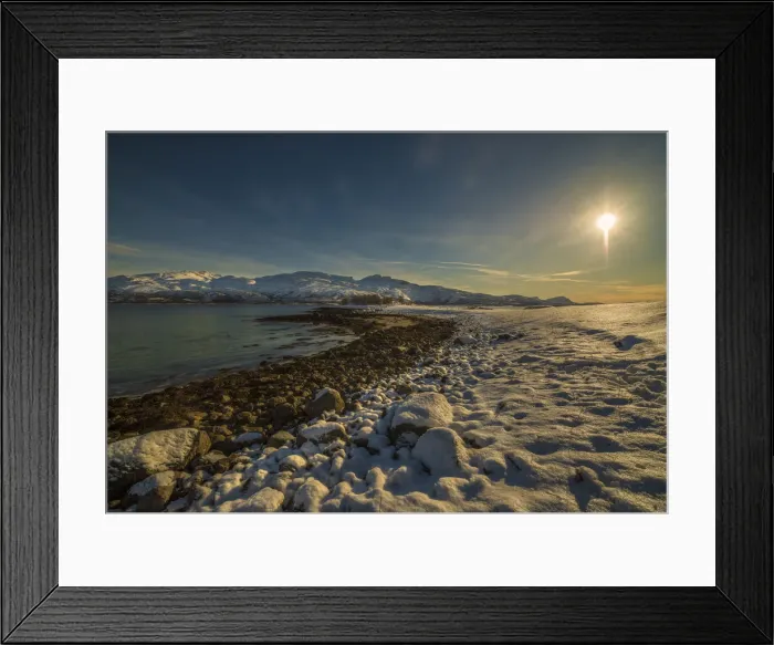 Framed Print : Scenic view in the Fiskefjorden region during winter-time, Arctic circle of Norway Framed Print : Scenic view in the Fiskefjorden region during winter-time, Arctic circle of Norway