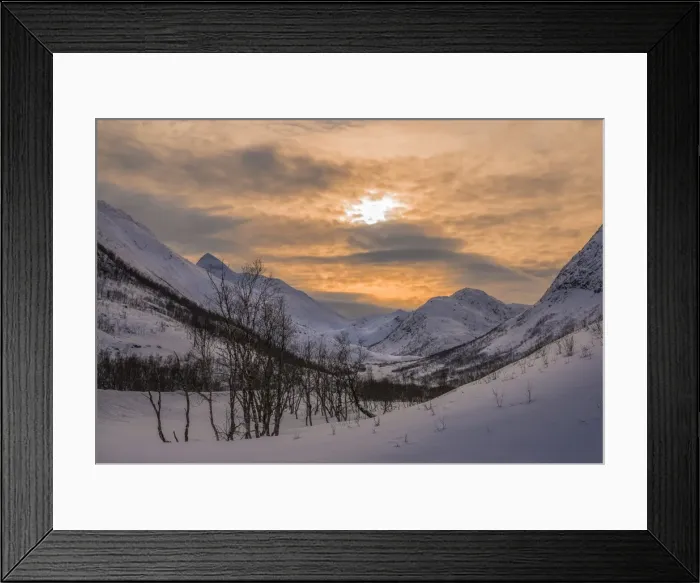Framed Print : Scenic view in the Fiskefjorden region during winter-time, Arctic circle of Norway Framed Print : Scenic view in the Fiskefjorden region during winter-time, Arctic circle of Norway