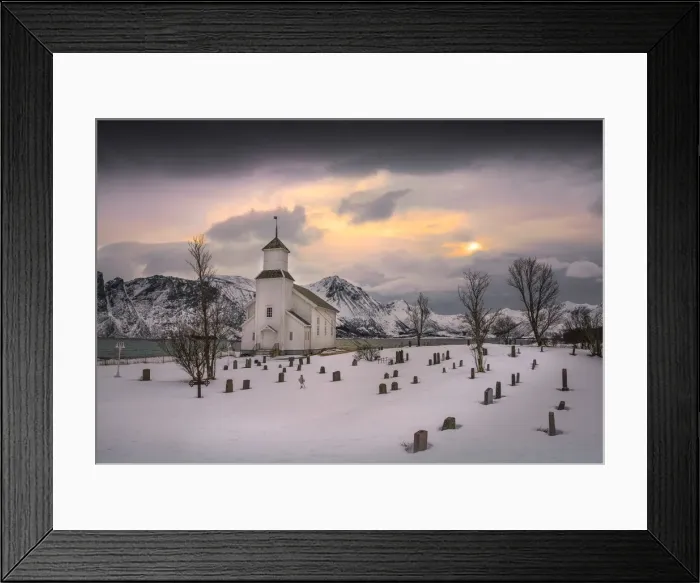 Framed Print : Gimsoya and coastline, Lofoten, Arctic circle of Norway Framed Print : Gimsoya and coastline, Lofoten, Arctic circle of Norway