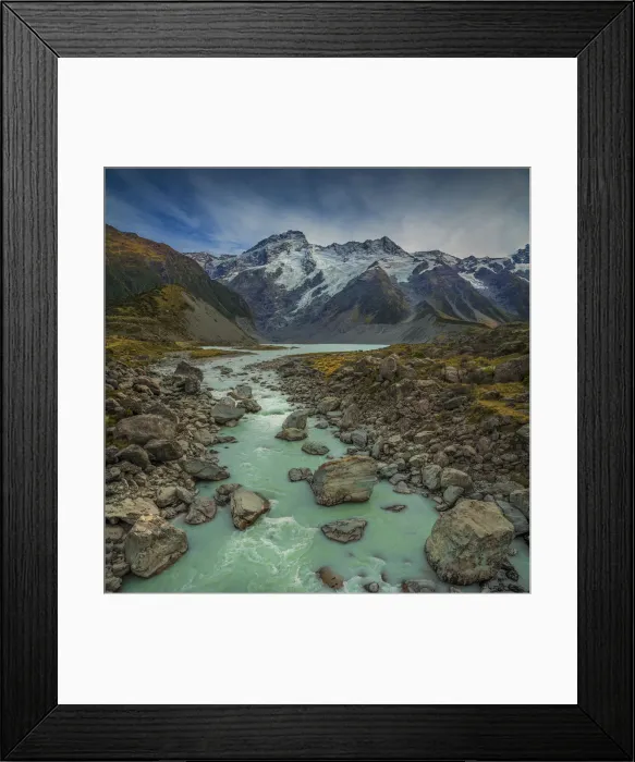 Framed Print : Hooker Valley, Mount cook national park, South Island of New Zealand