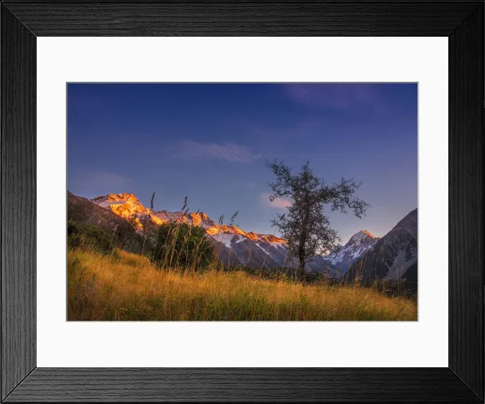 Framed Print : Dawn, Mount cook national park, South Island of New Zealand Framed Print : Dawn, Mount cook national park, South Island of New Zealand