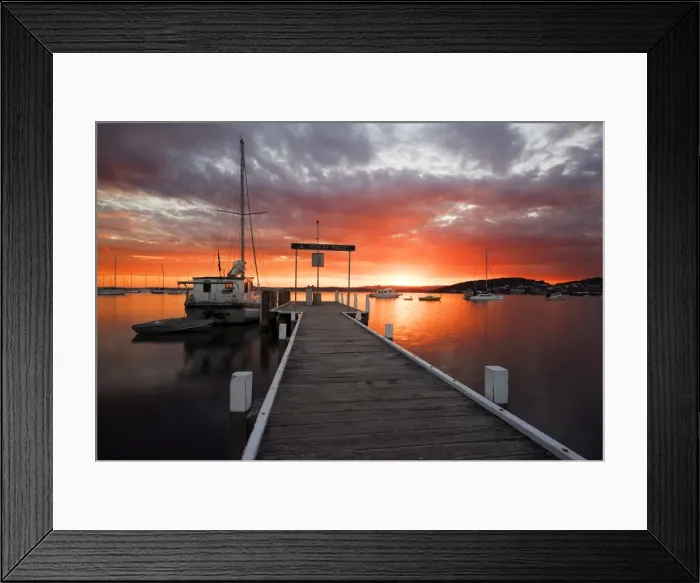 Framed Print : jetty with boats Framed Print : jetty with boats