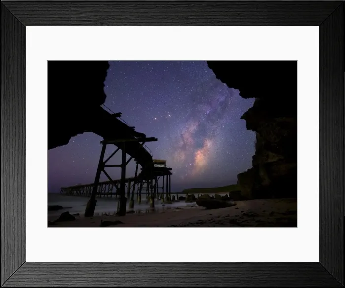 Framed Print : catherine hill bay with nights sky and milkyway Framed Print : catherine hill bay with nights sky and milkyway