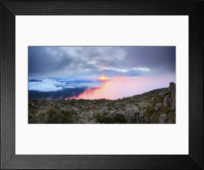 Framed Print : mount wellington is tasmania sunrise Framed Print : mount wellington is tasmania sunrise