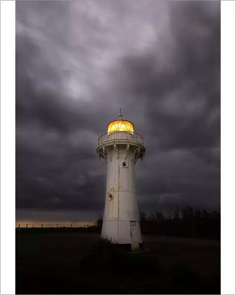 Ulladulla lighthouse on a stormy evening