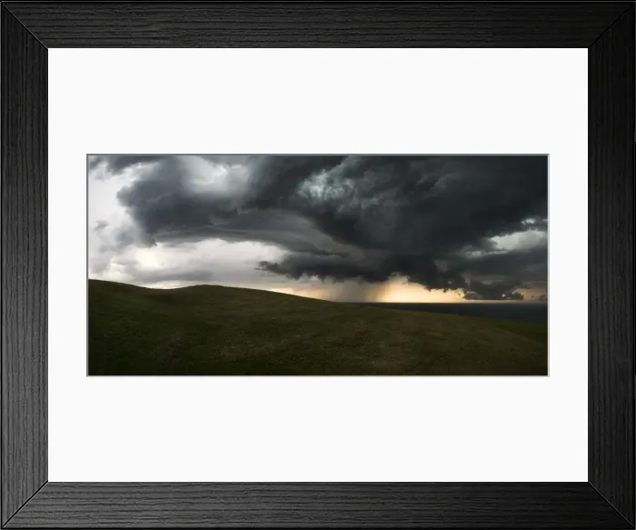 Framed Print : Storm front over paddock