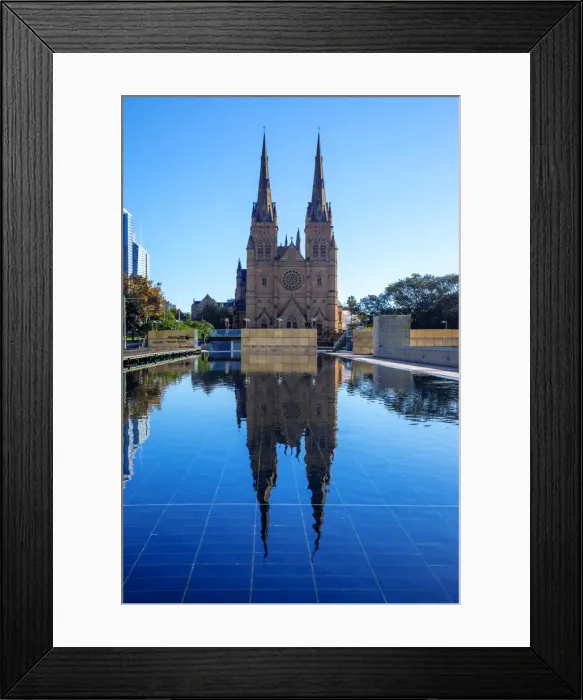 Framed Print : Main Front of St Marys Cathedral, Sydney, New South Wales, Australia