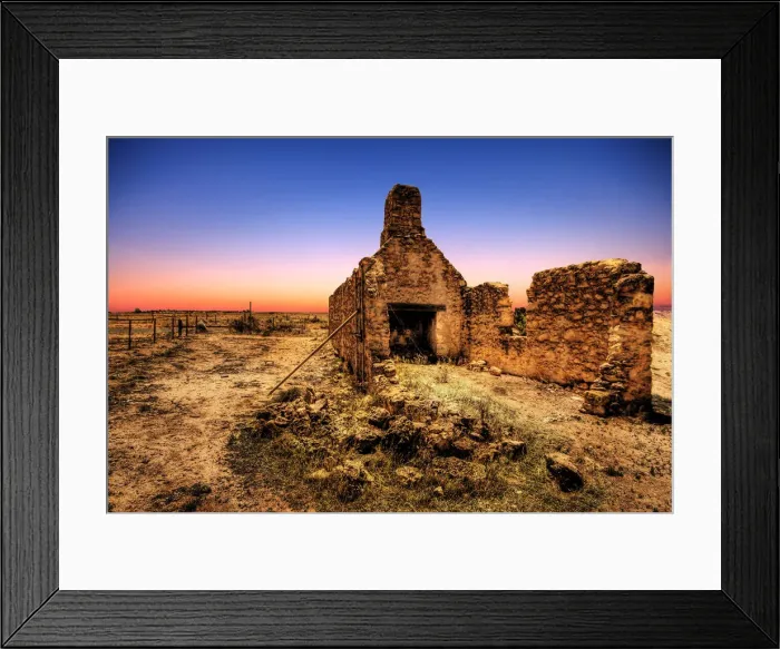 Framed Print : Lake Bonney hotel ruins, South Australia Framed Print : Lake Bonney hotel ruins, South Australia
