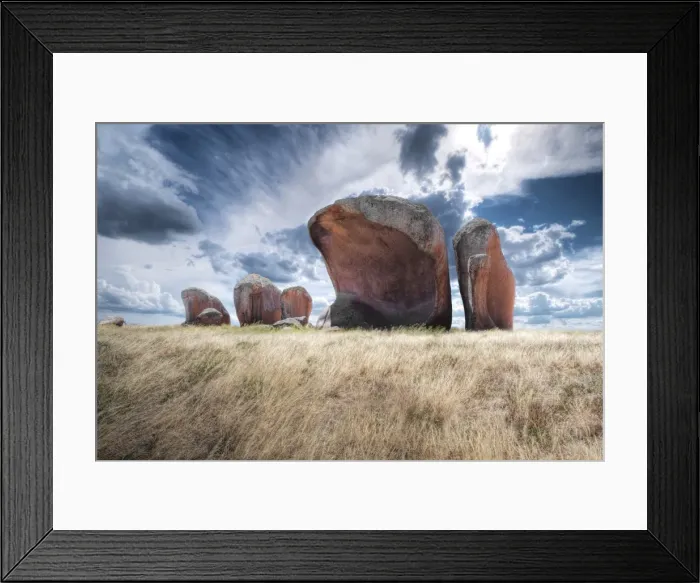 Framed Print : Rocks on grass Framed Print : Rocks on grass