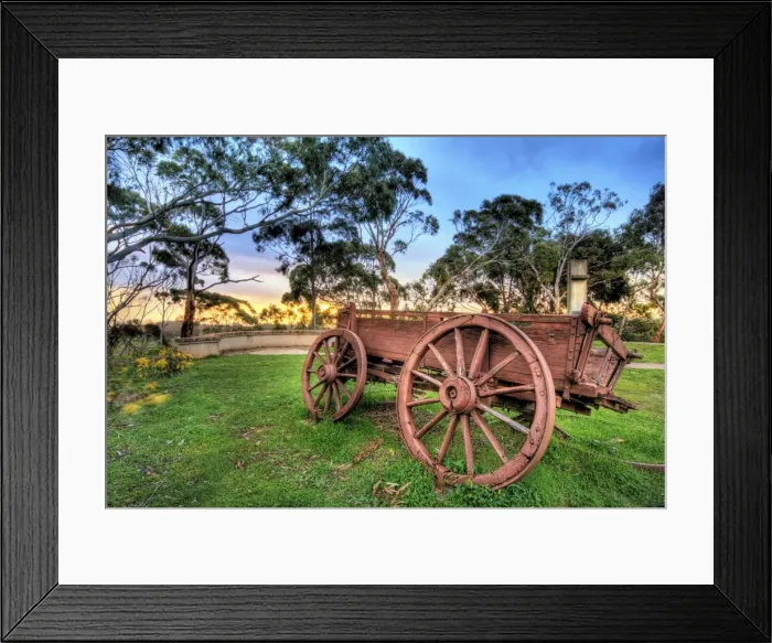 Framed Print : Lonely cart stopping for night Framed Print : Lonely cart stopping for night