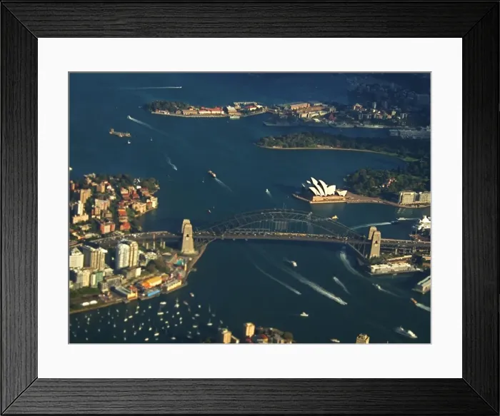 Framed Print : Sydney Harbour from the air