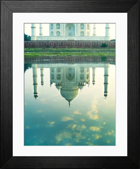Framed Print : Taj Mahal Reflected in River Framed Print : Taj Mahal Reflected in River