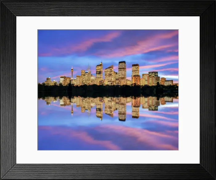 Framed Print : Sydney Central Business District Reflection, Australia Framed Print : Sydney Central Business District Reflection, Australia