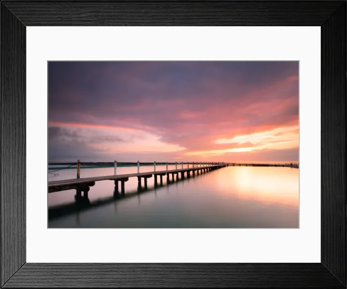 Framed Print : Narrabeen Pool Jetty Sunrise Framed Print : Narrabeen Pool Jetty Sunrise