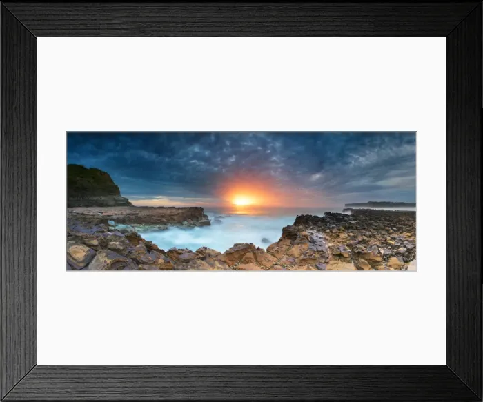 Framed Print : North Avoca Beach Sunrise Panorama