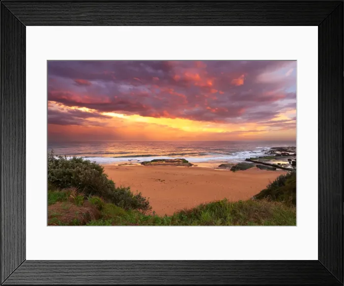 Framed Print : Beach Sunset