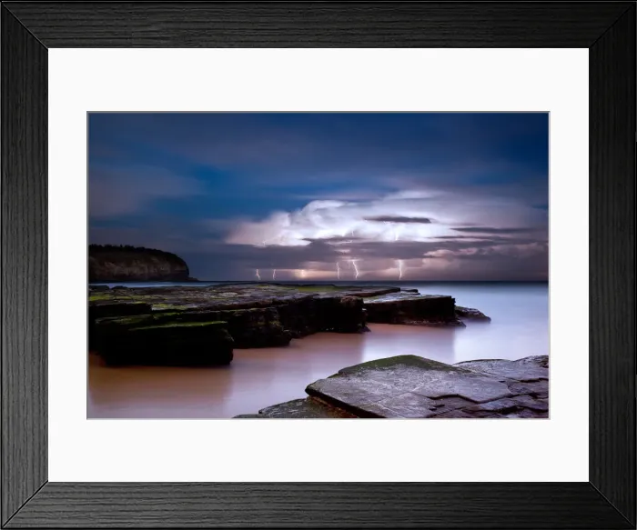 Framed Print : Storm over sea