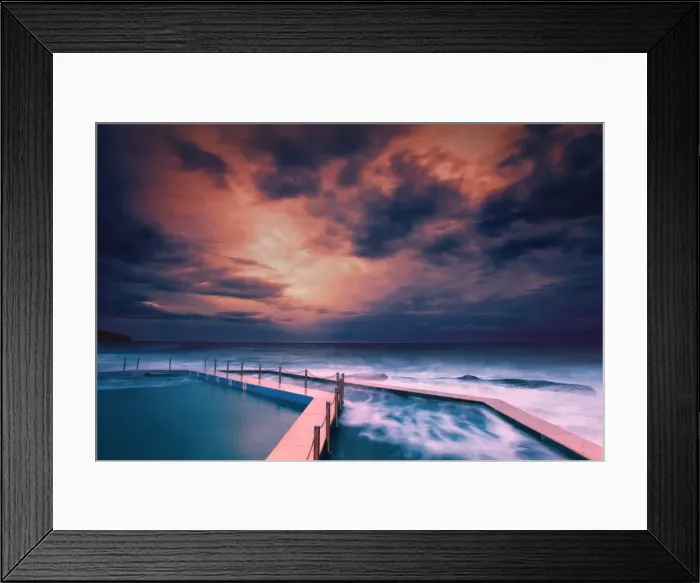 Framed Print : Storm over rock pool Framed Print : Storm over rock pool