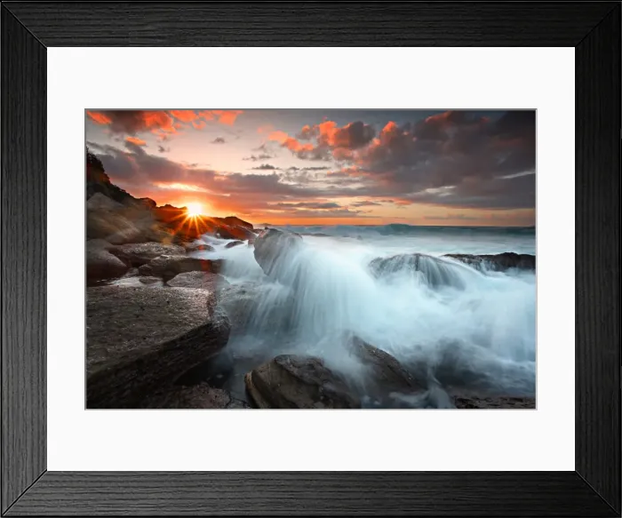 Framed Print : Bungan Beach, Sunrise