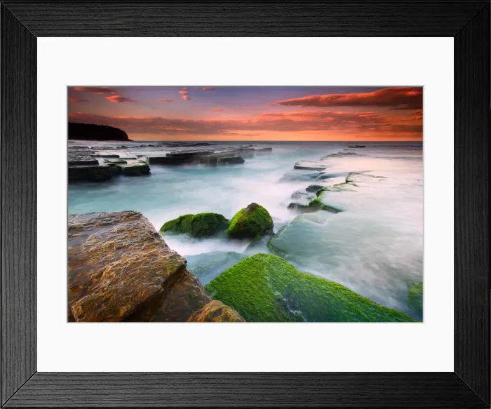 Framed Print : Sunset at Turimetta beach