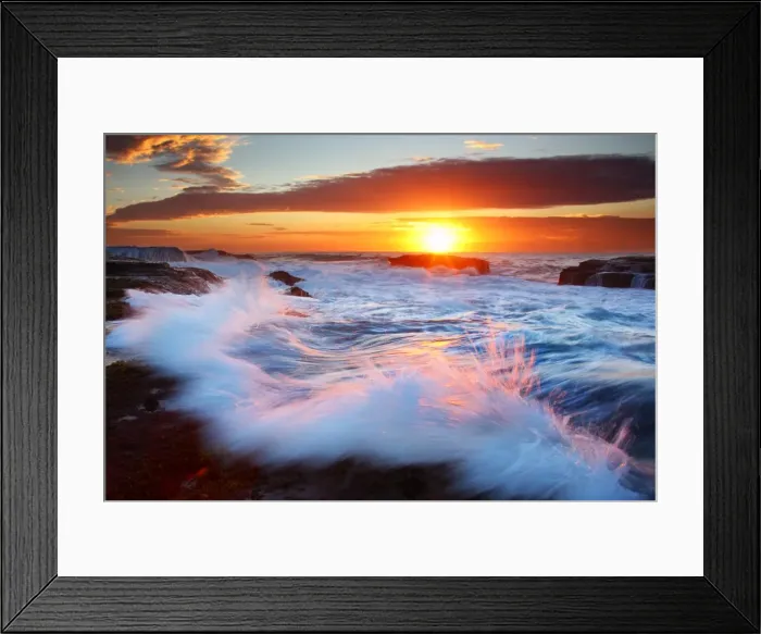 Framed Print : Sunrise over sea Framed Print : Sunrise over sea