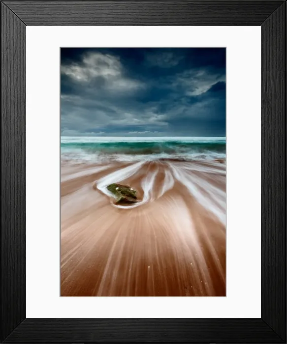 Framed Print : Dark clouds over beach Framed Print : Dark clouds over beach