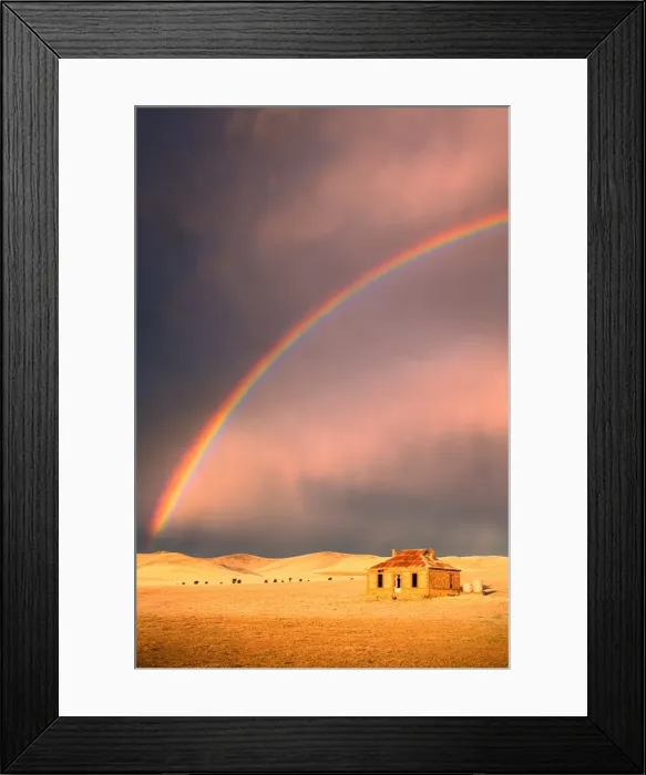 Framed Print : Storm and rainbow Framed Print : Storm and rainbow