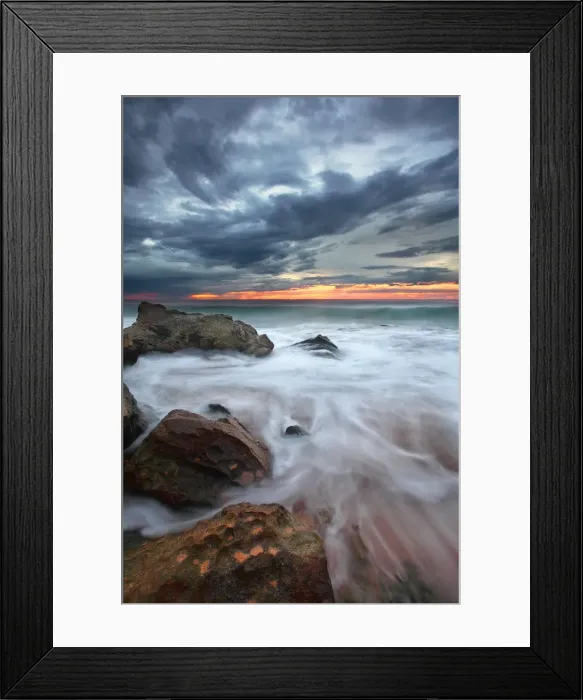 Framed Print : Winter morning at Mona Vale Beach