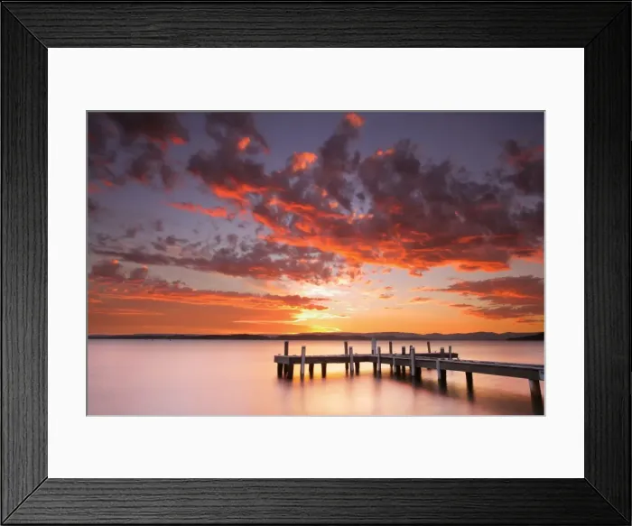 Framed Print : Sunset at Lake Macquarie Framed Print : Sunset at Lake Macquarie