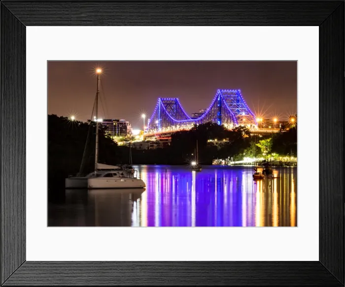 Framed Print : Brisbane River - Story Bridge