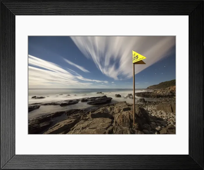 Framed Print : Night sky at the Beach