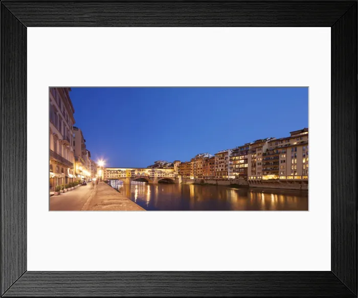 Framed Print : Ponte Vecchio - Blue hour
