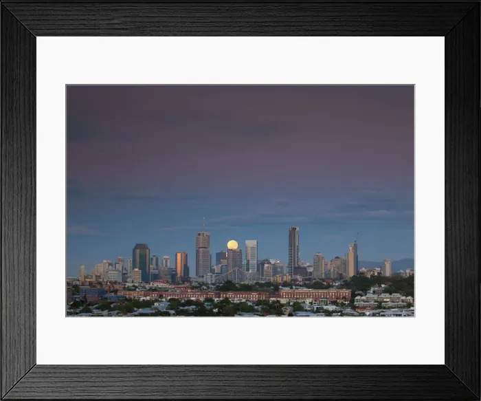 Framed Print : As the moon sets