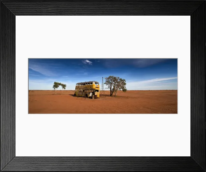 Framed Print : Yellow bus
