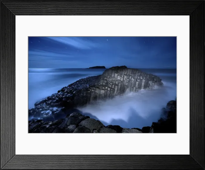 Framed Print : Causeway at night Framed Print : Causeway at night