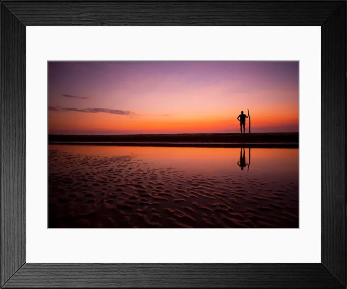 Framed Print : Tribal pose at the beach