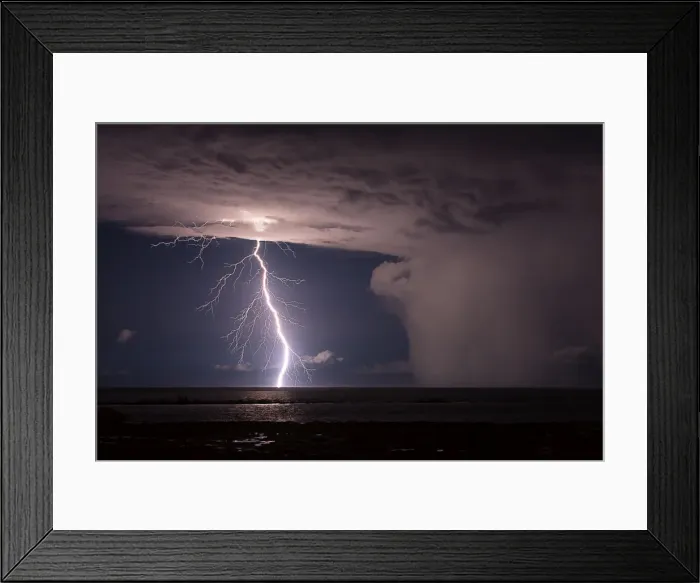 Framed Print : Lightning strike Framed Print : Lightning strike
