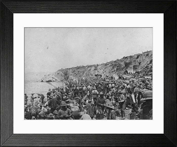 Framed Print : diry 15738 J116074904 CP 188A-8 photograph black & white Gallipoli Turkish Conflict