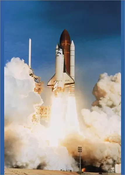 Space shuttle launching