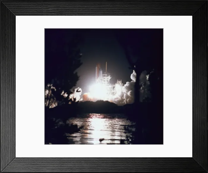 Framed Print : Night launch of the space shuttle Framed Print : Night launch of the space shuttle