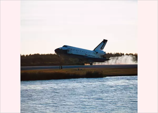 The space shuttle landing